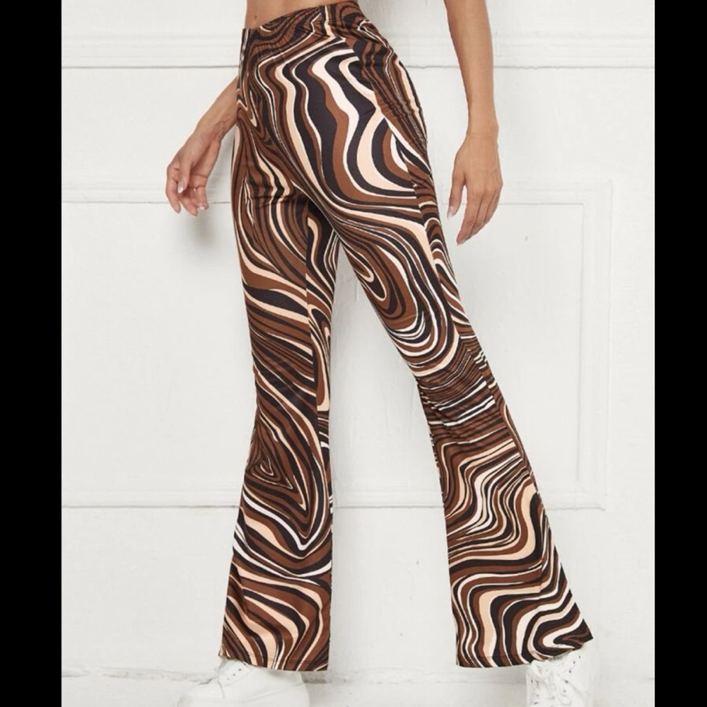 Marble Print Flare Leggings